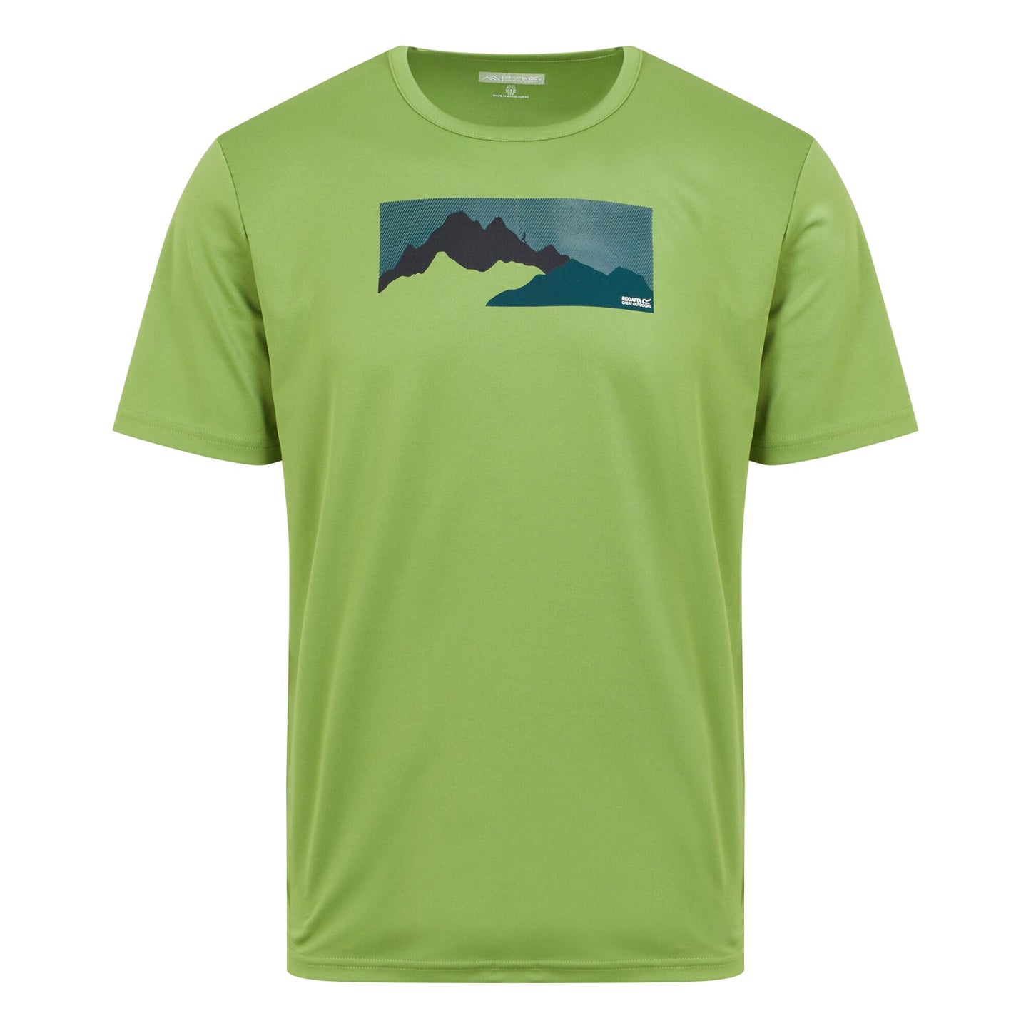 Piquant Green - Front - Regatta Mens Fingal VIII Graphic Print T-Shirt