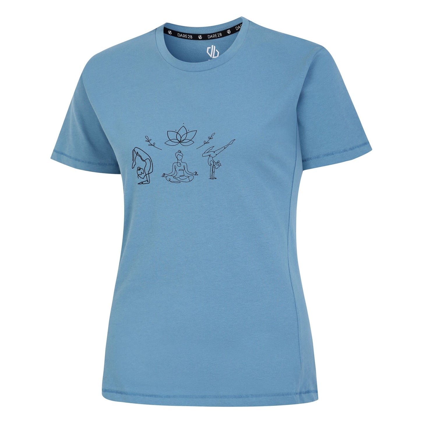 Niagara Blue - Side - Dare 2B Womens-Ladies Tranquility II Yoga Pose T-Shirt