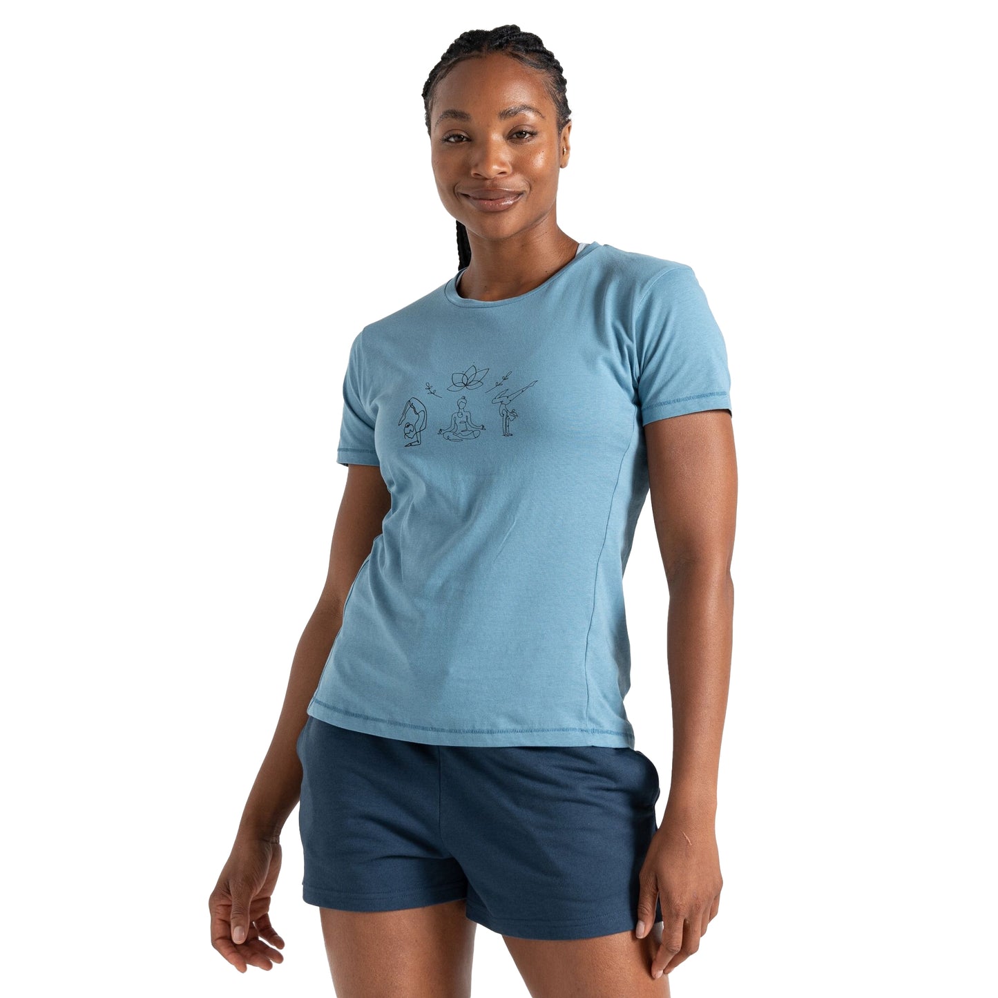Niagara Blue - Lifestyle - Dare 2B Womens-Ladies Tranquility II Yoga Pose T-Shirt