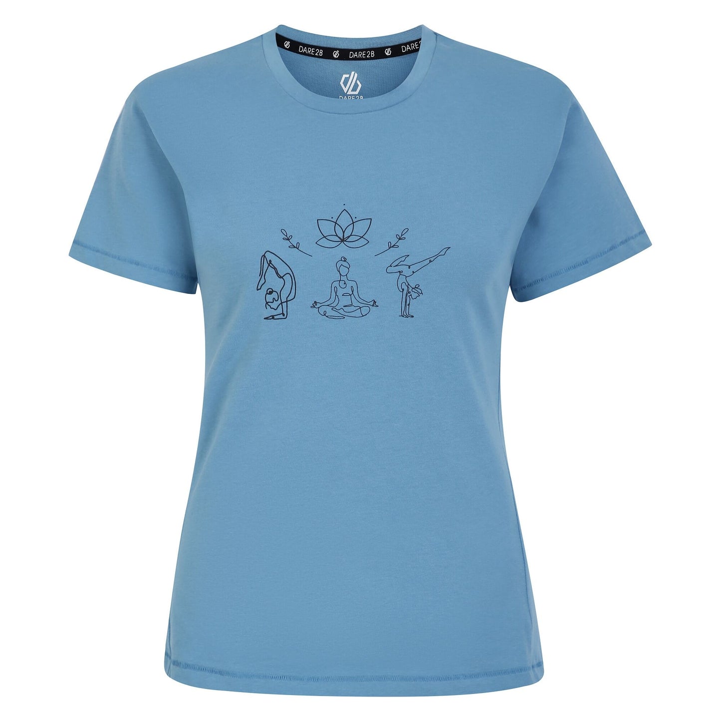 Niagara Blue - Front - Dare 2B Womens-Ladies Tranquility II Yoga Pose T-Shirt