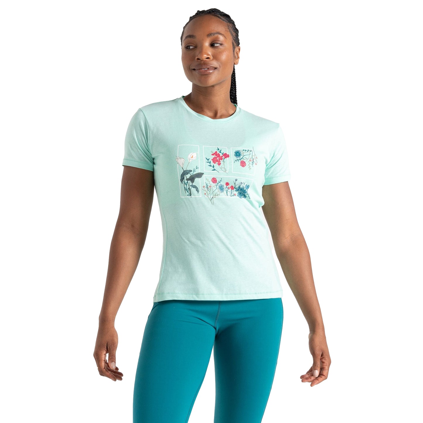 Mint Green - Lifestyle - Dare 2B Womens-Ladies Tranquility II Floral T-Shirt