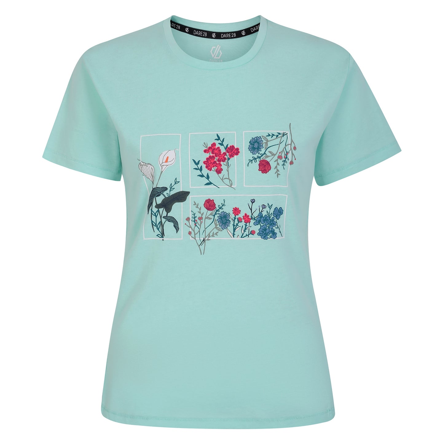 Mint Green - Front - Dare 2B Womens-Ladies Tranquility II Floral T-Shirt