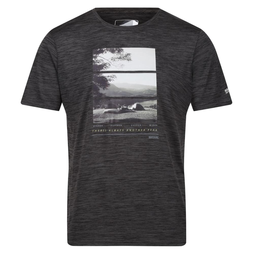 Seal Grey Marl - Front - Regatta Mens Fingal VII Quick Dry Breathable T-Shirt