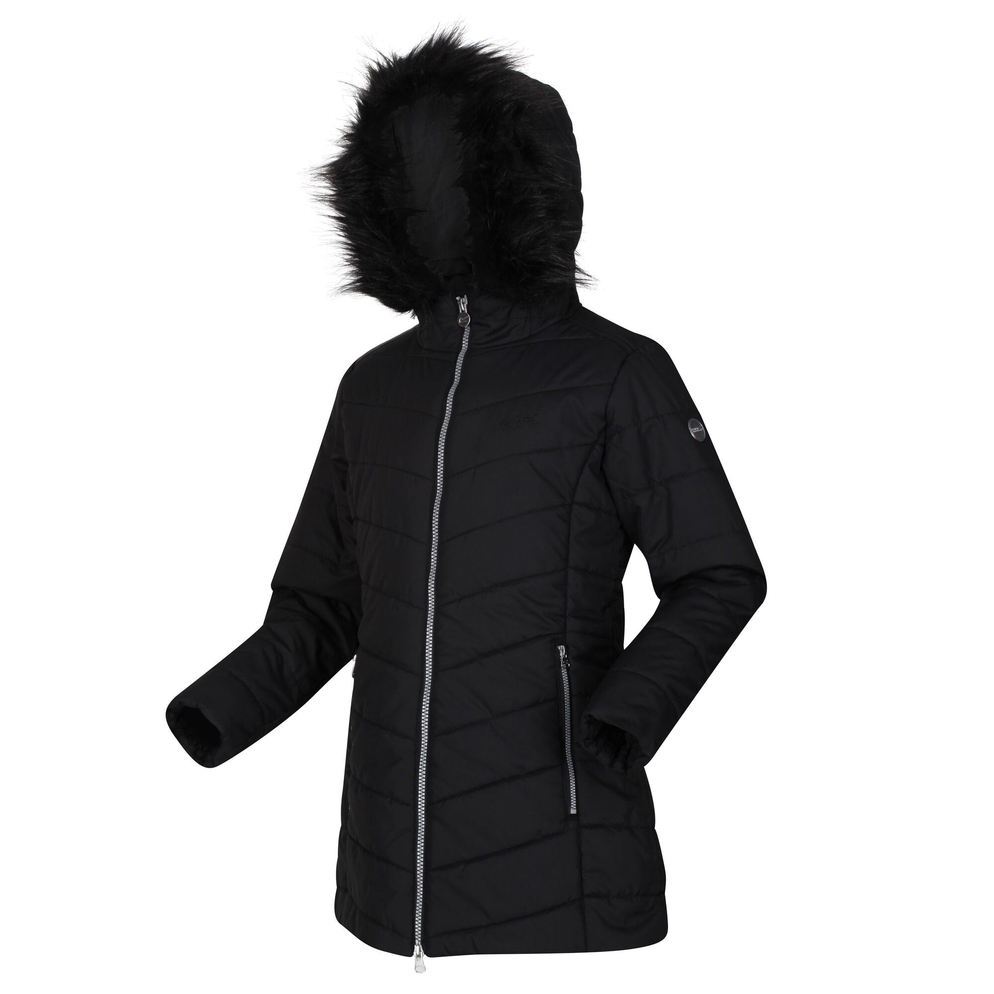Black - Side - Regatta Childrens-Kids Fabrizia Padded Jacket