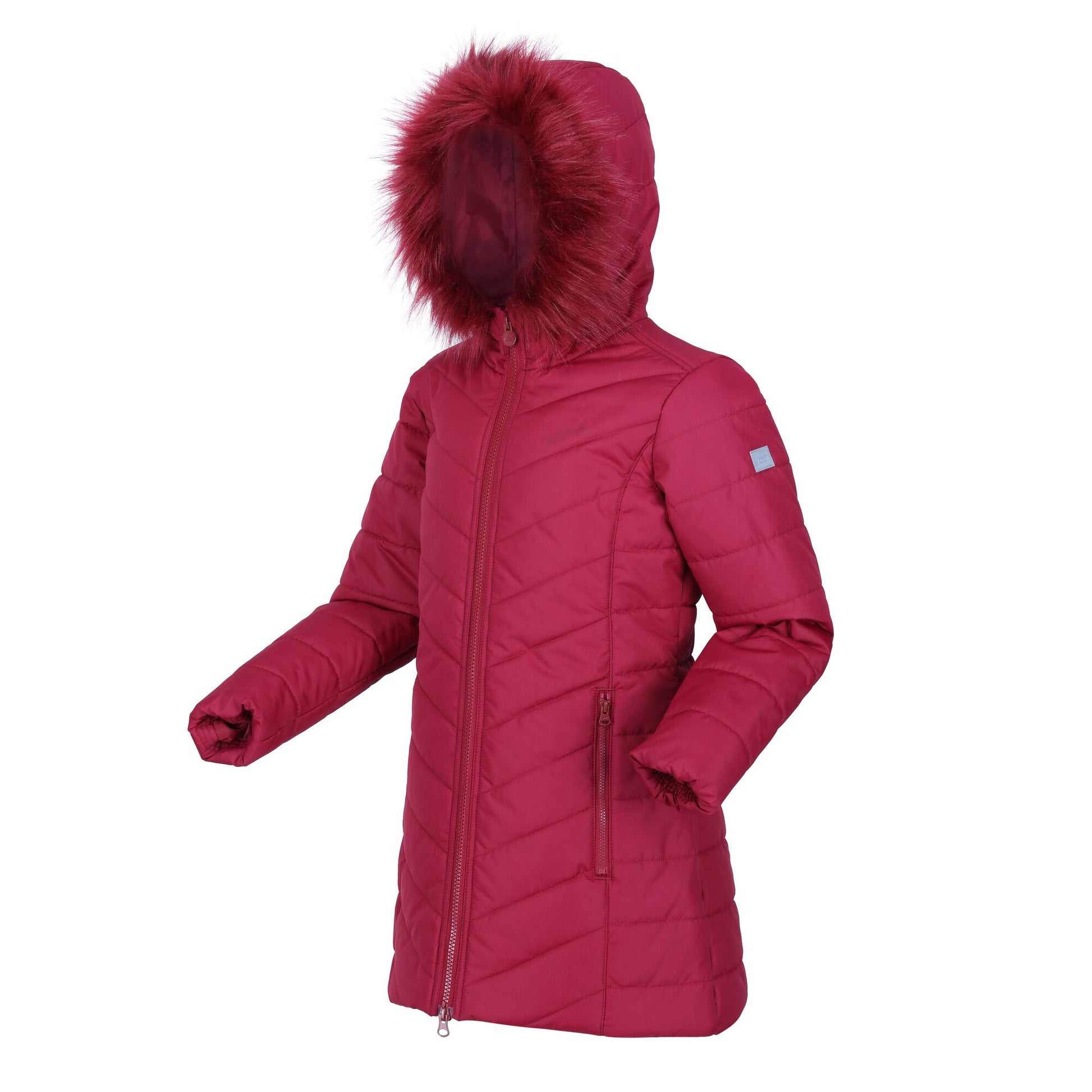 Rumba Red - Side - Regatta Childrens-Kids Fabrizia Padded Jacket