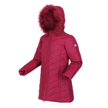 Rumba Red - Side - Regatta Childrens-Kids Fabrizia Padded Jacket