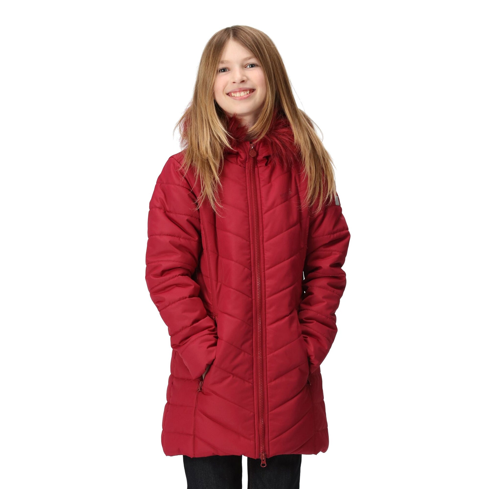 Rumba Red - Lifestyle - Regatta Childrens-Kids Fabrizia Padded Jacket