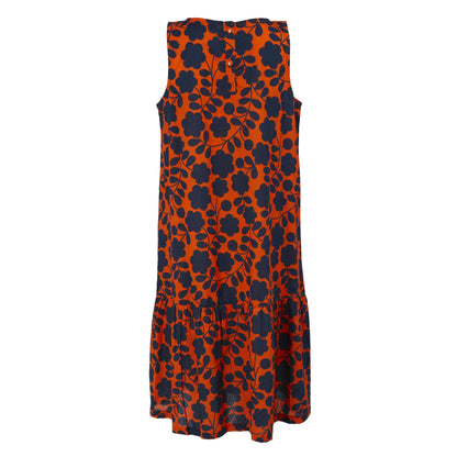 Orange - Back - Regatta Womens-Ladies Orla Kiely Passion Flower Midi Dress