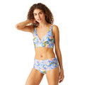 Blue - Lifestyle - Regatta Womens-Ladies Paloma Abstract Floral Bikini Top