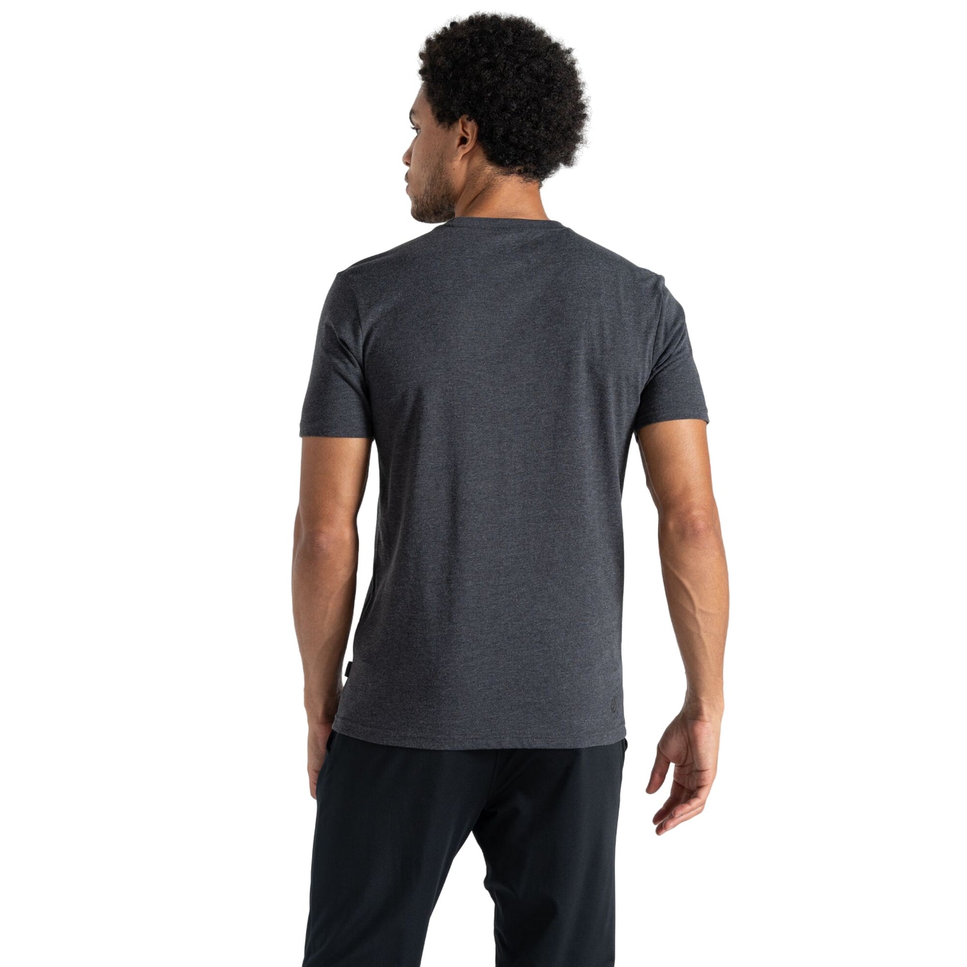 Charcoal - Back - Dare 2B Mens Movement II Scenery Marl T-Shirt
