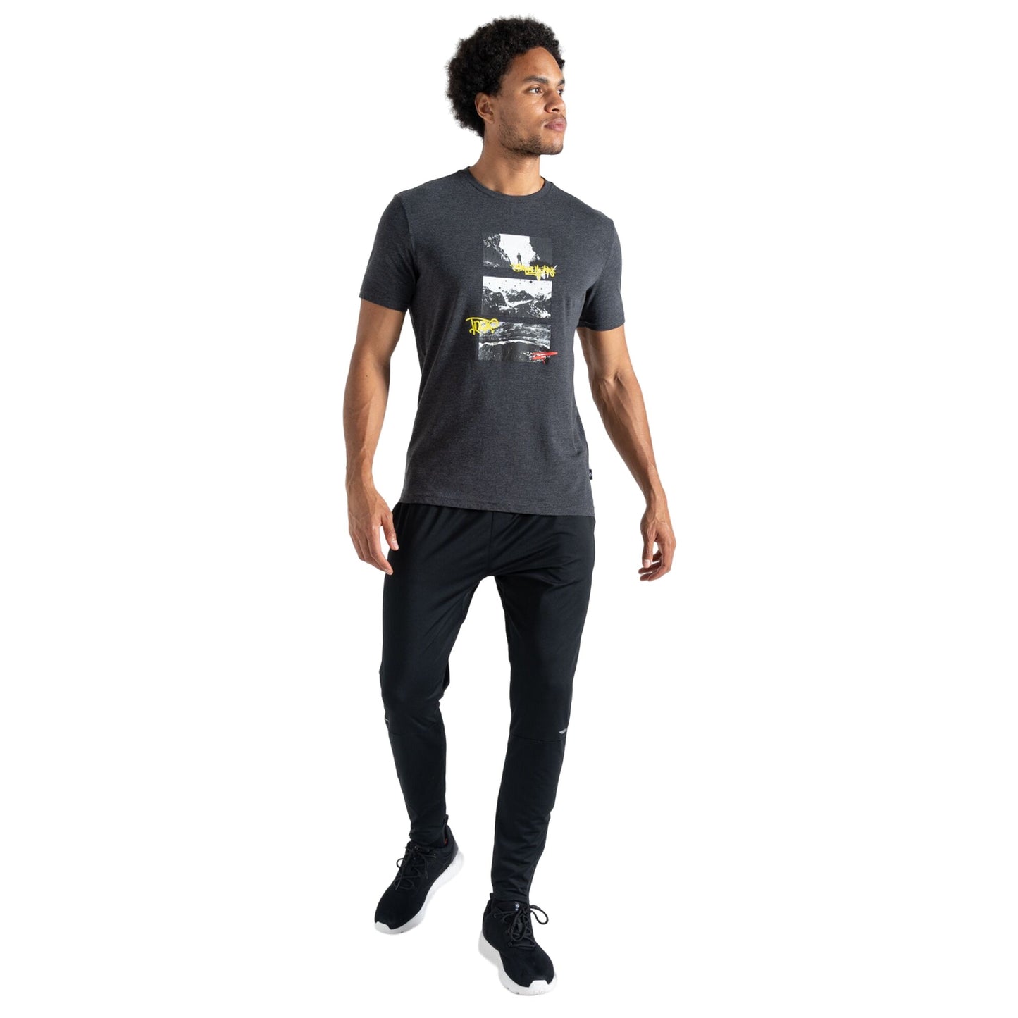 Charcoal - Lifestyle - Dare 2B Mens Movement II Scenery Marl T-Shirt