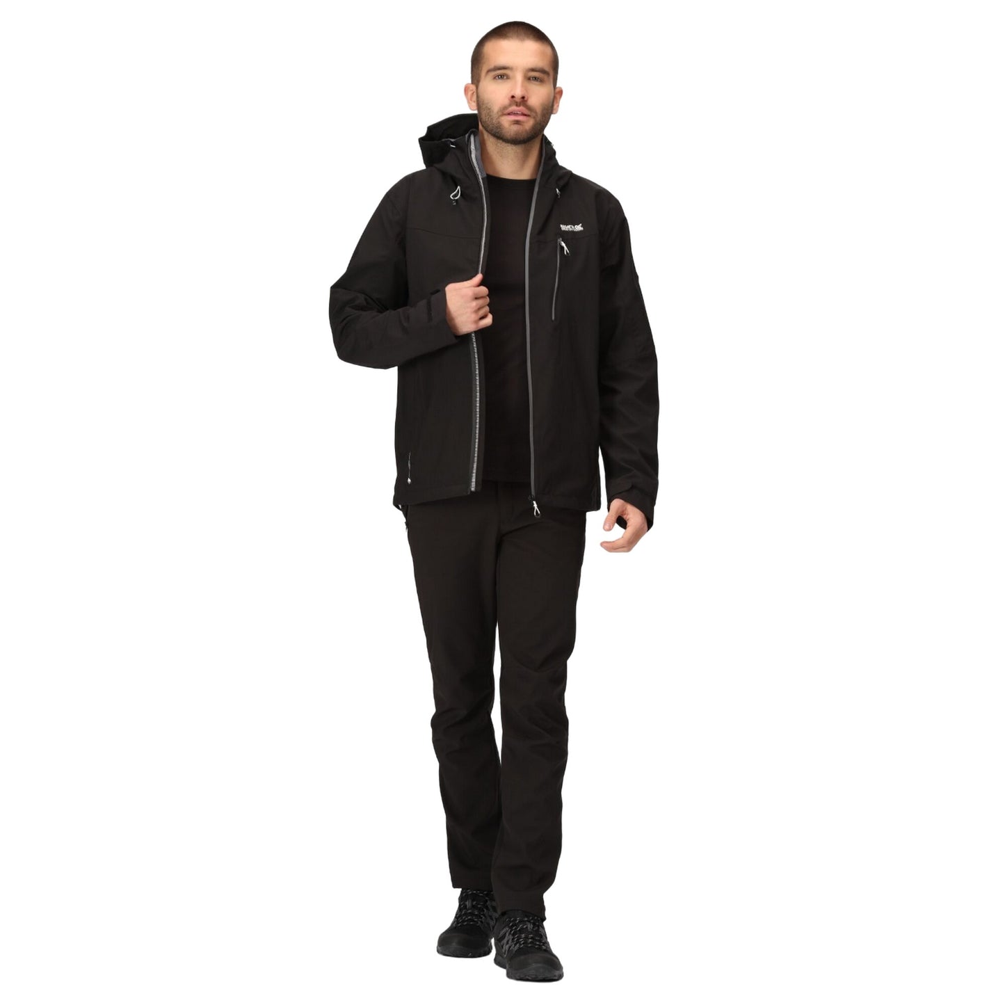 Black-Magnet - Close up - Regatta Mens Birchdale Waterproof Jacket