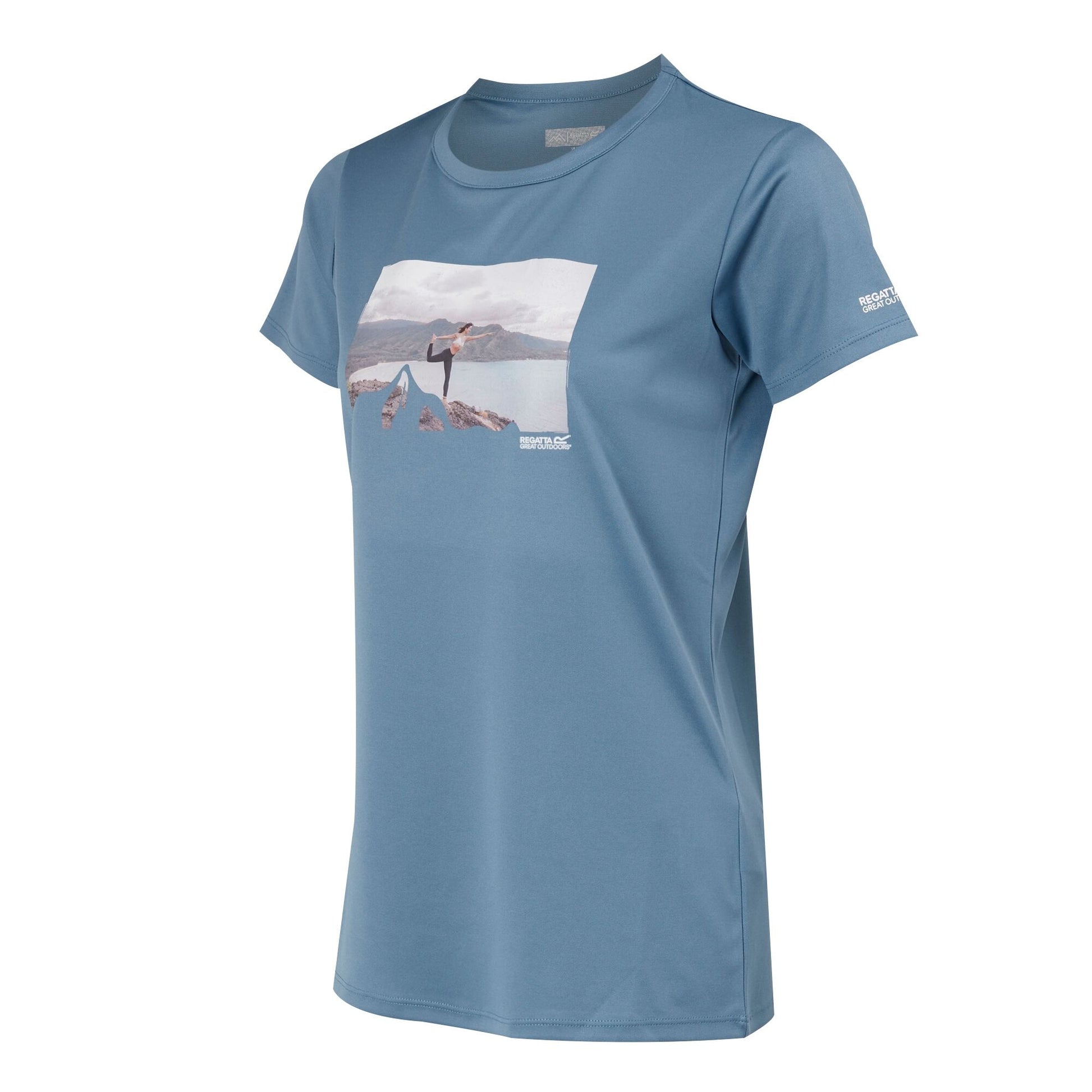 Coronet Blue - Side - Regatta Womens-Ladies Fingal VIII Yoga Pose T-Shirt