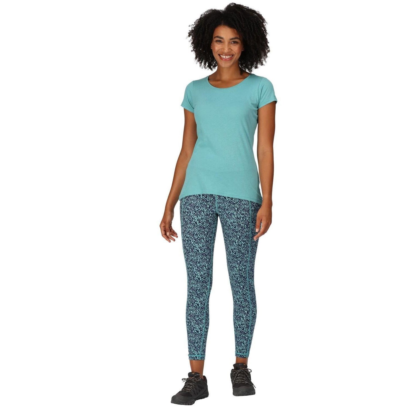 Bristol Blue - Side - Regatta Womens-Ladies Holeen II Abstract Leggings