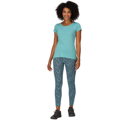 Bristol Blue - Side - Regatta Womens-Ladies Holeen II Abstract Leggings