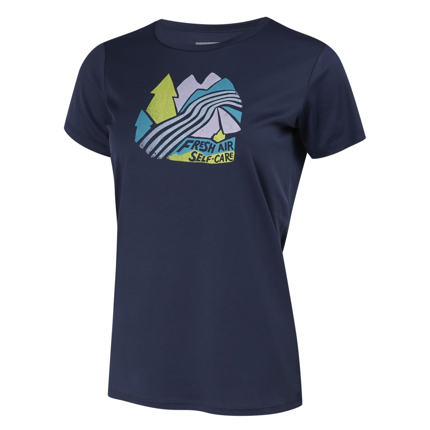 Navy - Side - Regatta Womens-Ladies Fingal VIII Scenery T-Shirt