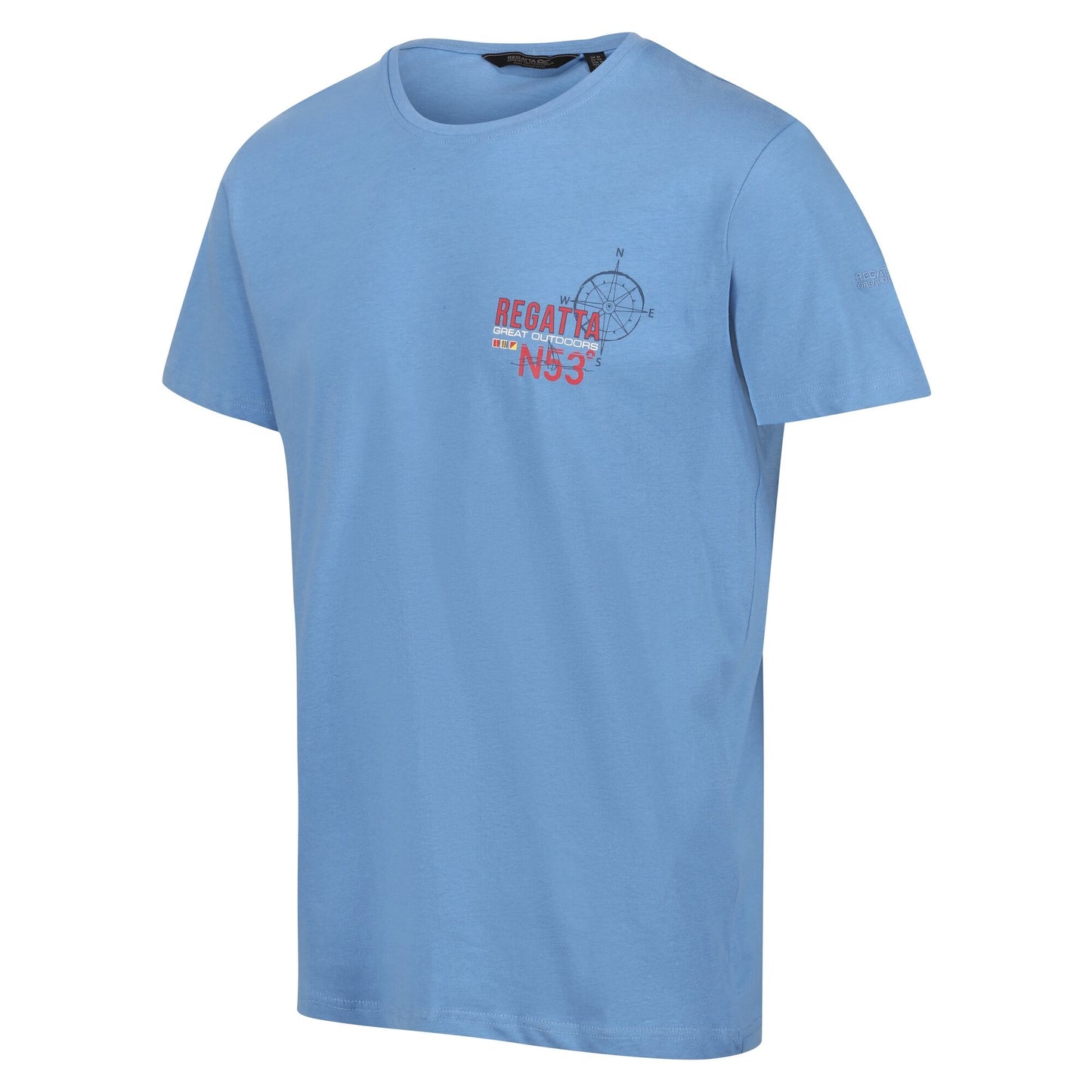 Lake Blue - Side - Regatta Mens Cline VII Graphic Print T-Shirt