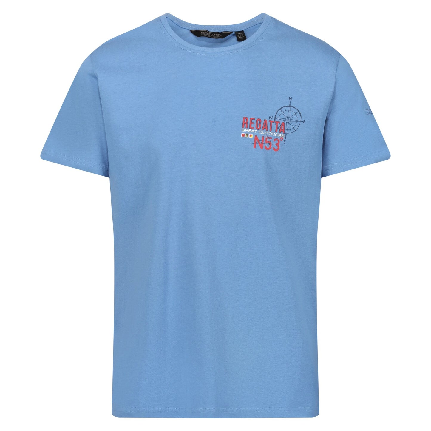Lake Blue - Front - Regatta Mens Cline VII Graphic Print T-Shirt