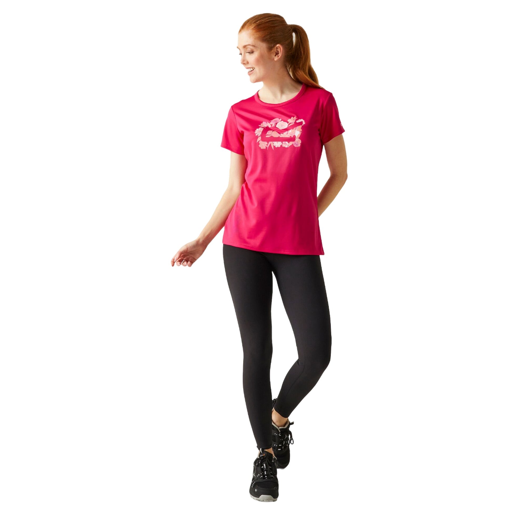 Pink Potion - Close up - Regatta Womens-Ladies Fingal VIII Floral T-Shirt