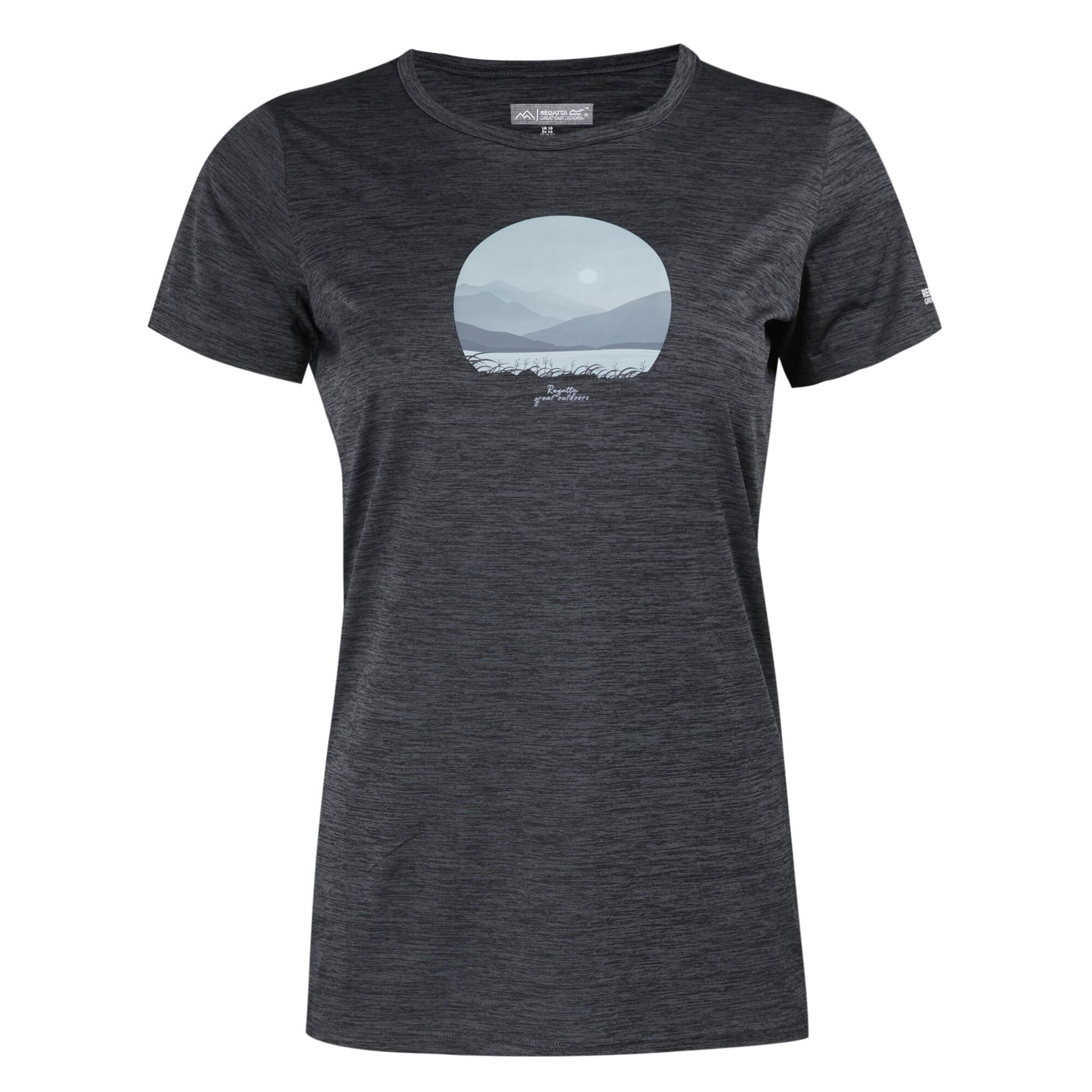 Seal Grey - Front - Regatta Womens-Ladies Fingal VIII Scenery Marl T-Shirt