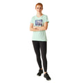 Bleached Aqua - Close up - Regatta Womens-Ladies Fingal VIII Surf Print T-Shirt