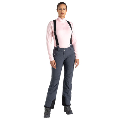 Ebony Grey - Front - Dare 2B Womens-Ladies Diminish Insulated Ski Trousers