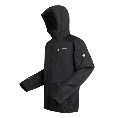Ash-Black - Side - Regatta Mens Highton III Stretch Waterproof Jacket