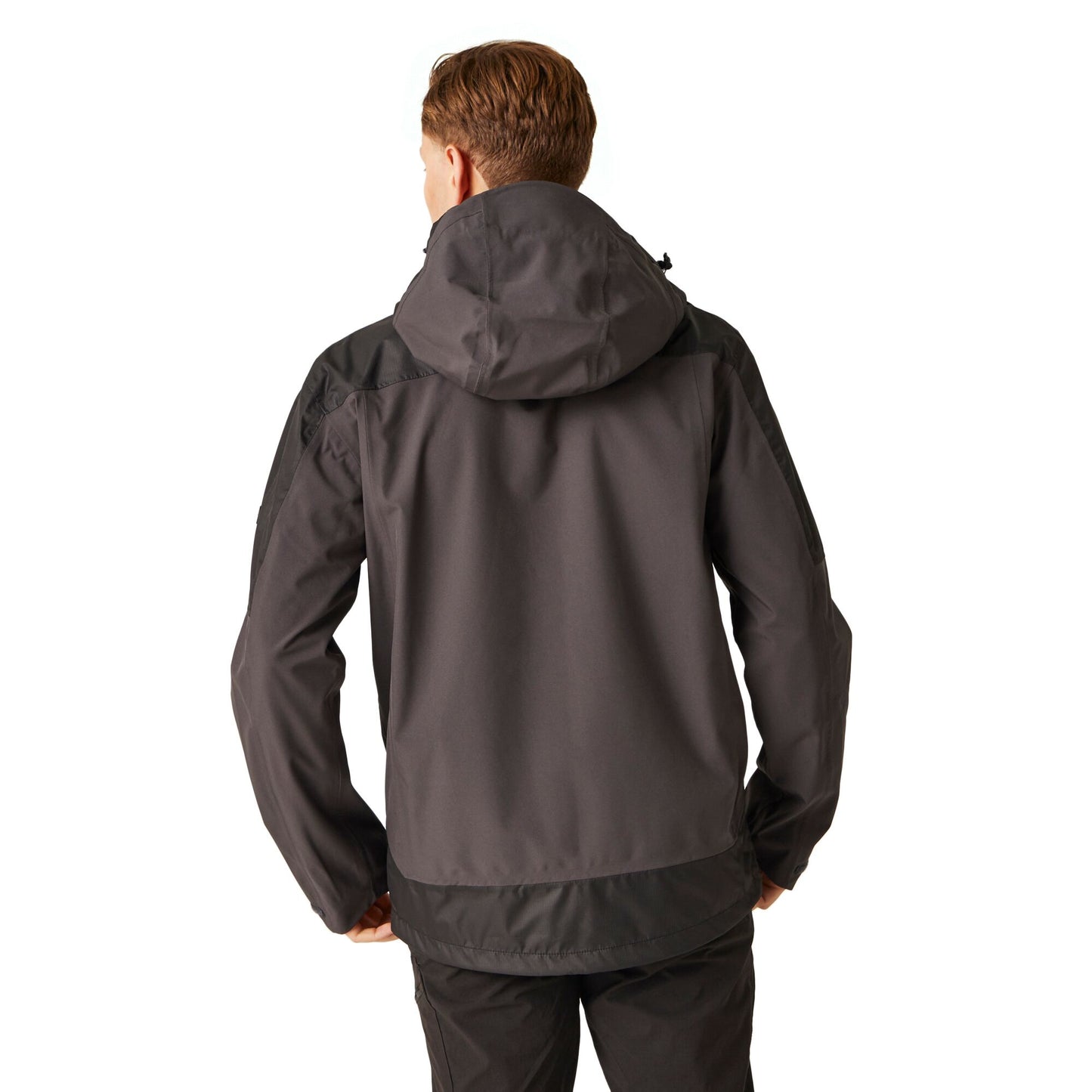 Ash-Black - Pack Shot - Regatta Mens Highton III Stretch Waterproof Jacket