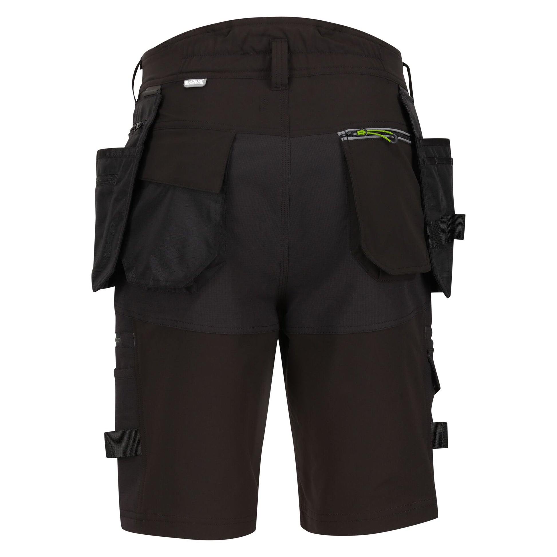Black - Back - Regatta Professional Mens Detachable Holster Pocket Shorts