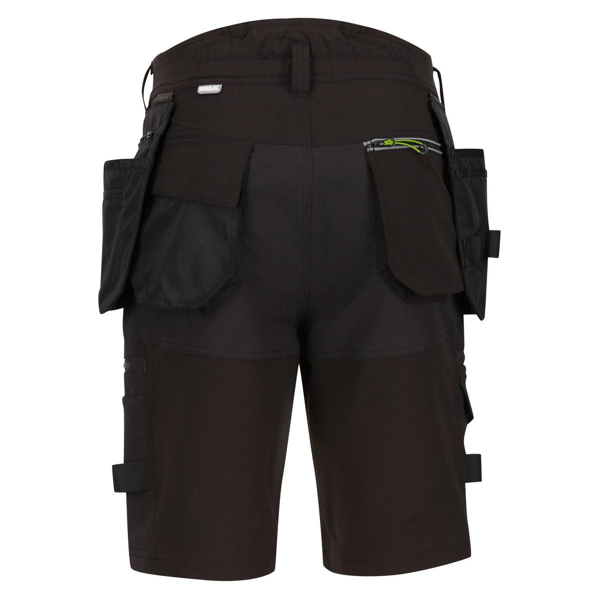 Black - Back - Regatta Professional Mens Detachable Holster Pocket Shorts