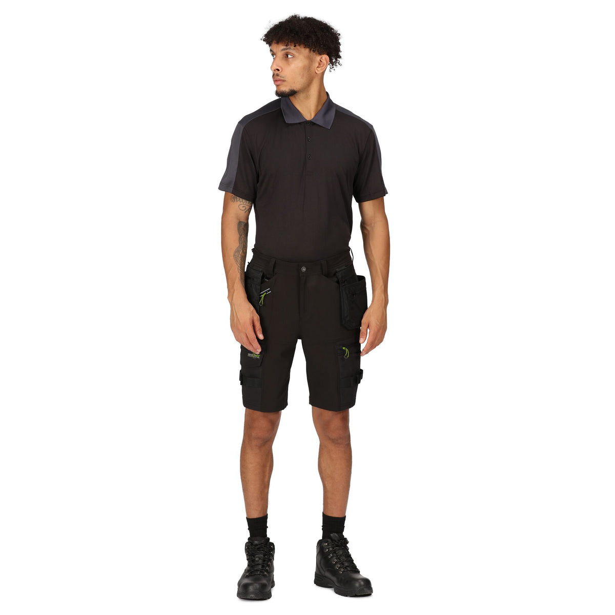 Black - Lifestyle - Regatta Professional Mens Detachable Holster Pocket Shorts