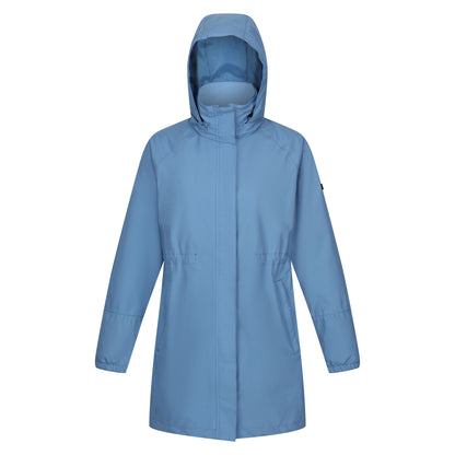 Coronet Blue-White - Front - Regatta Womens-Ladies Sagano Waterproof Jacket