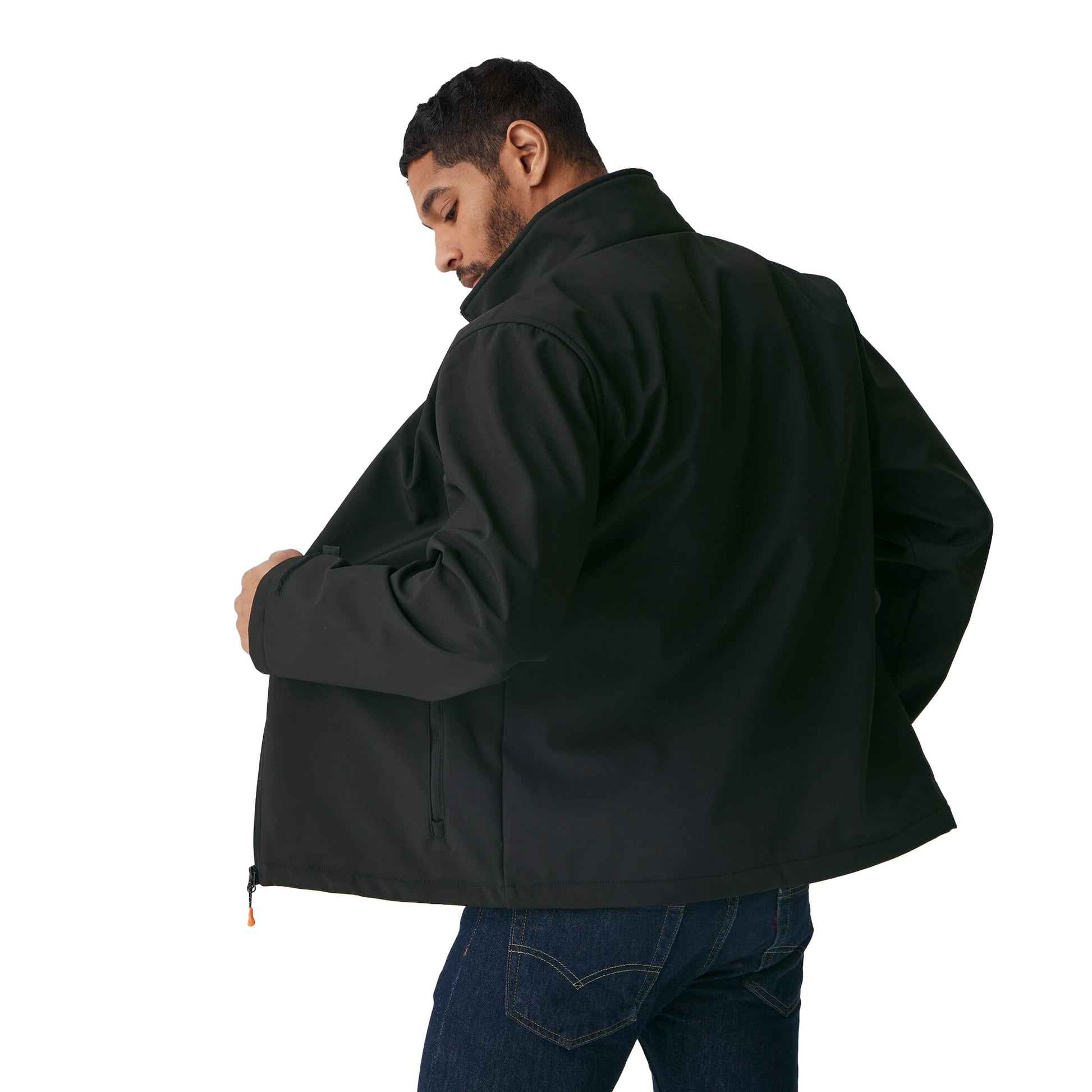Black - Back - Regatta Professional Mens Thermogen Heated Soft Shell Jacket