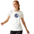 White Linear Globe - Side - Regatta Womens-Ladies Fingal VIII Globe T-Shirt