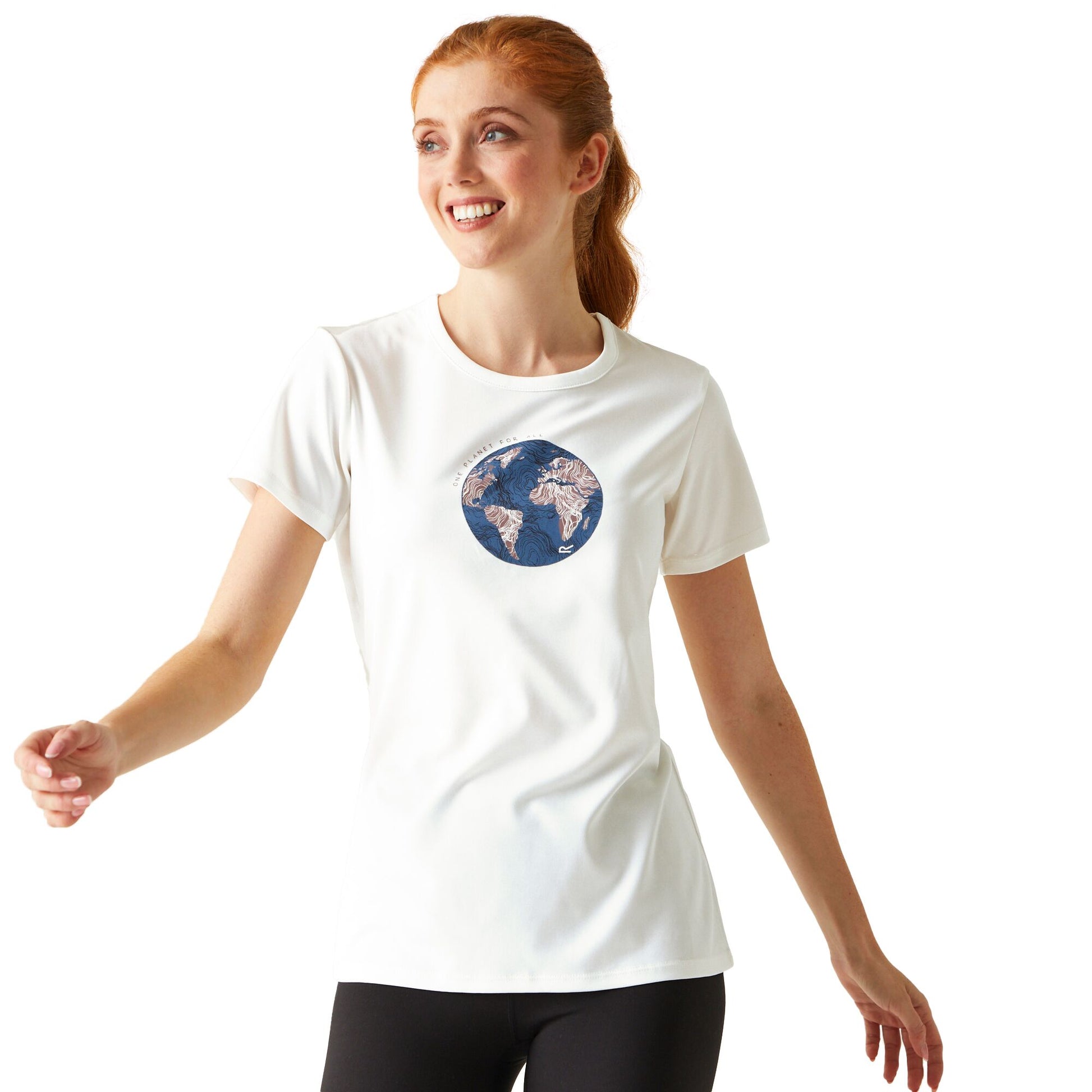 White Linear Globe - Lifestyle - Regatta Womens-Ladies Fingal VIII Globe T-Shirt