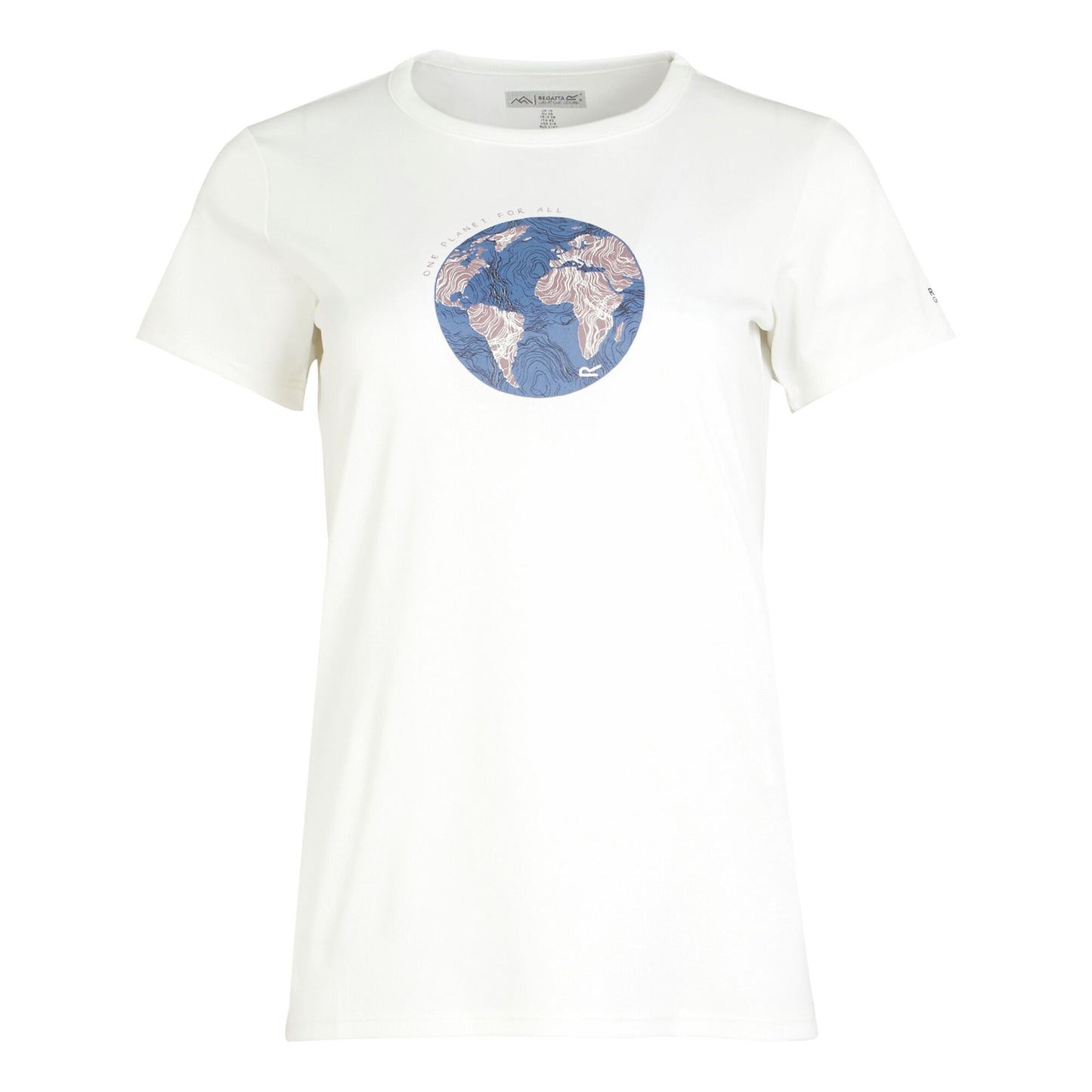 White Linear Globe - Front - Regatta Womens-Ladies Fingal VIII Globe T-Shirt
