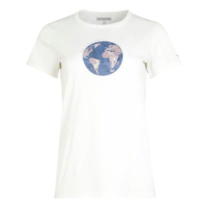 White Linear Globe - Front - Regatta Womens-Ladies Fingal VIII Globe T-Shirt