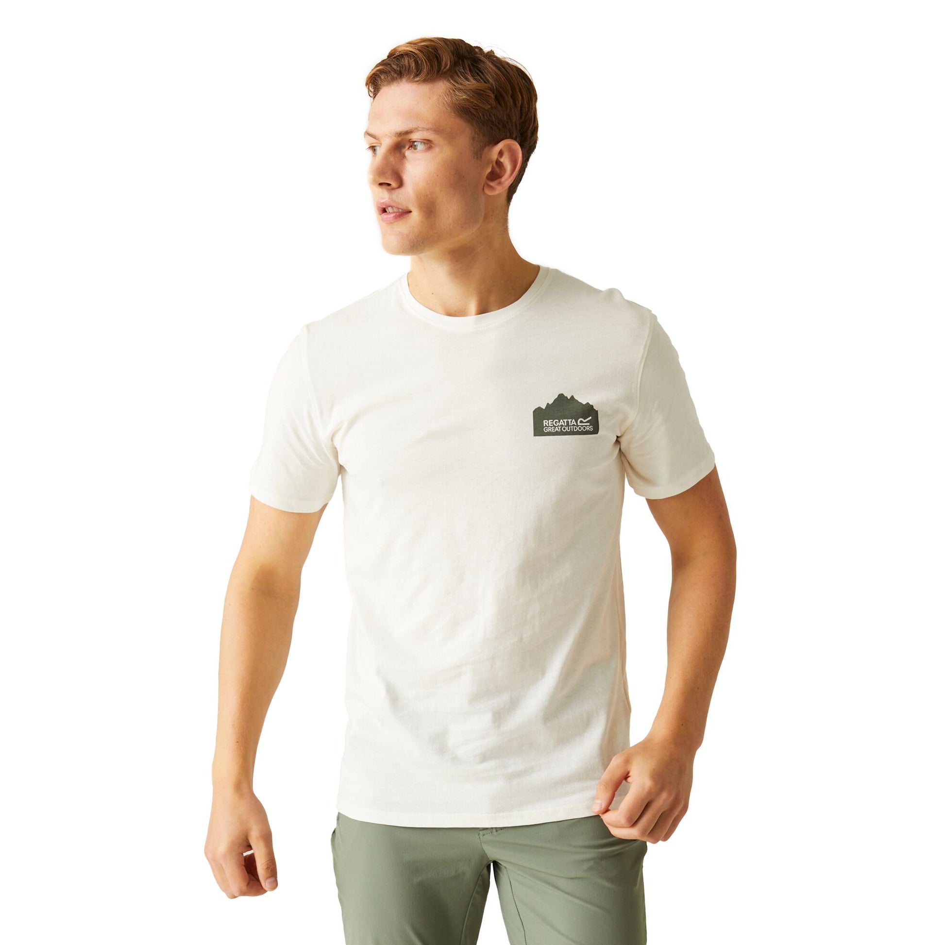 Marshmallow - Lifestyle - Regatta Mens Breezed IV Graphic Print T-Shirt