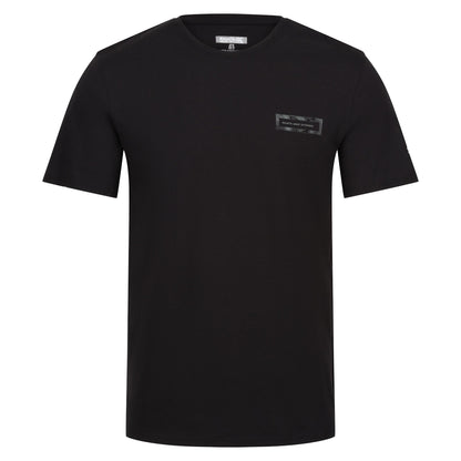 Black - Front - Regatta Mens Breezed IV Graphic Print T-Shirt