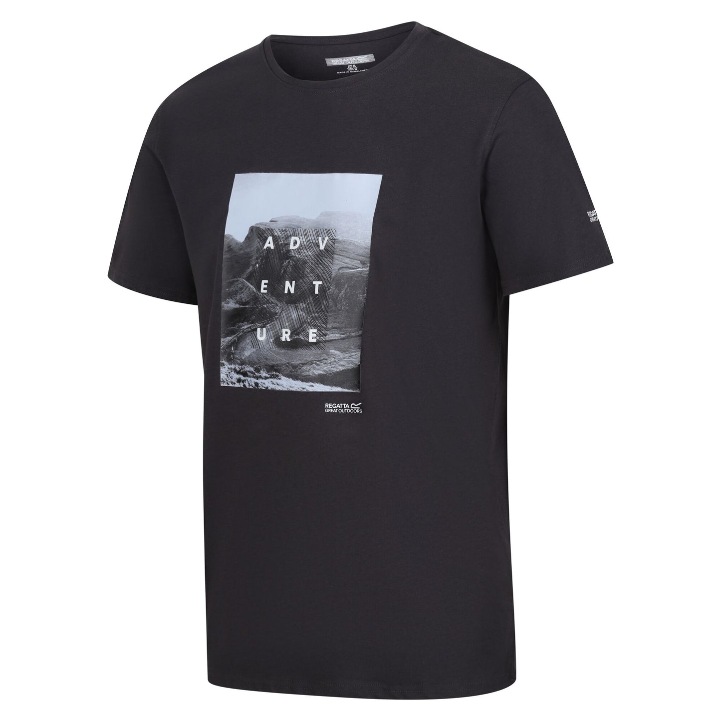 Ash - Side - Regatta Mens Breezed IV Rock T-Shirt