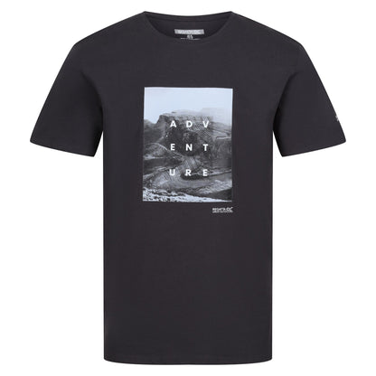 Ash - Front - Regatta Mens Breezed IV Rock T-Shirt