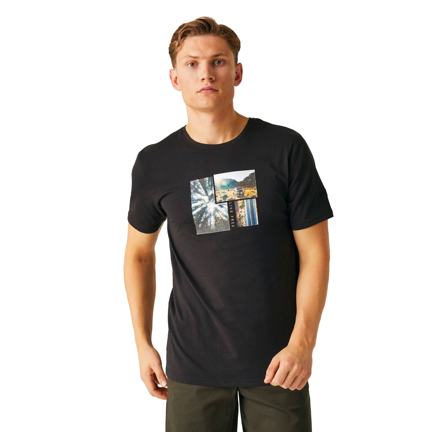 Black - Lifestyle - Regatta Mens Cline VIII Photograph T-Shirt