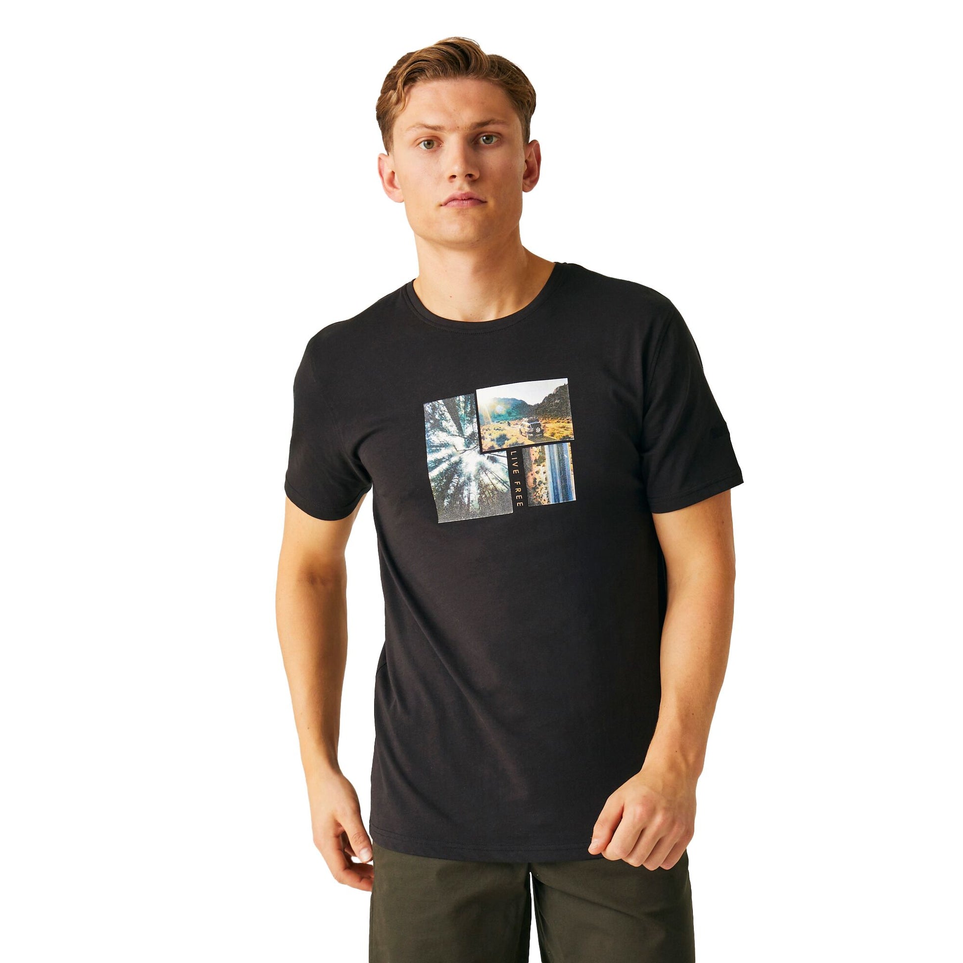 Black - Lifestyle - Regatta Mens Cline VIII Photograph T-Shirt