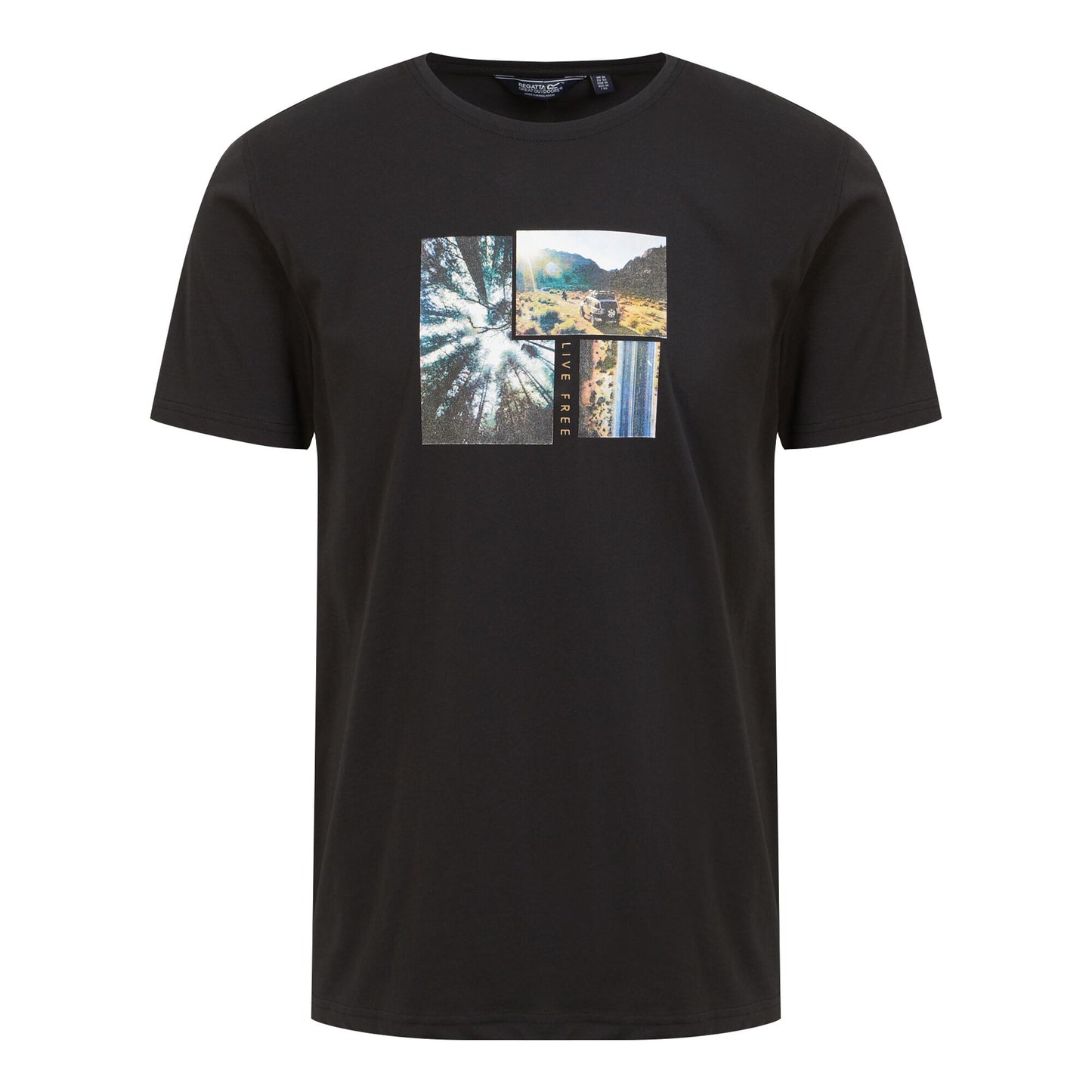 Black - Front - Regatta Mens Cline VIII Photograph T-Shirt