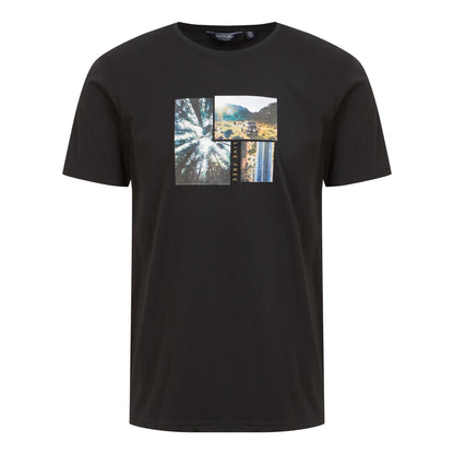 Black - Front - Regatta Mens Cline VIII Photograph T-Shirt