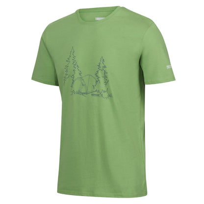 Piquant Green - Side - Regatta Mens Breezed IV Tree T-Shirt