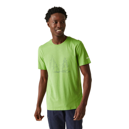 Piquant Green - Lifestyle - Regatta Mens Breezed IV Tree T-Shirt