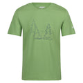 Piquant Green - Front - Regatta Mens Breezed IV Tree T-Shirt