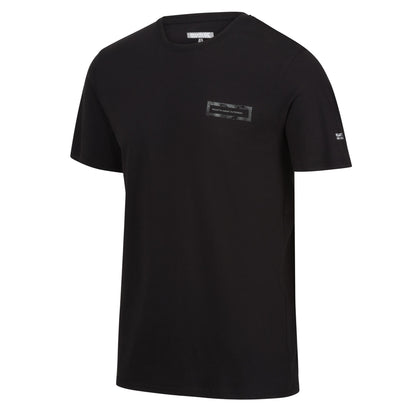 Black - Side - Regatta Mens Breezed IV Back Print T-Shirt