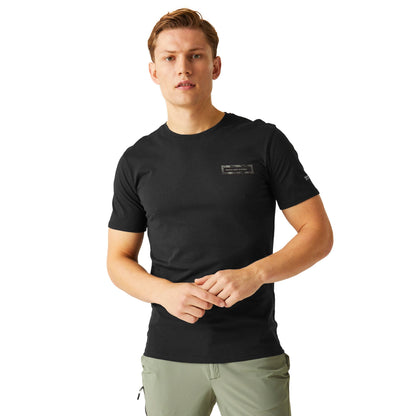 Black - Lifestyle - Regatta Mens Breezed IV Back Print T-Shirt